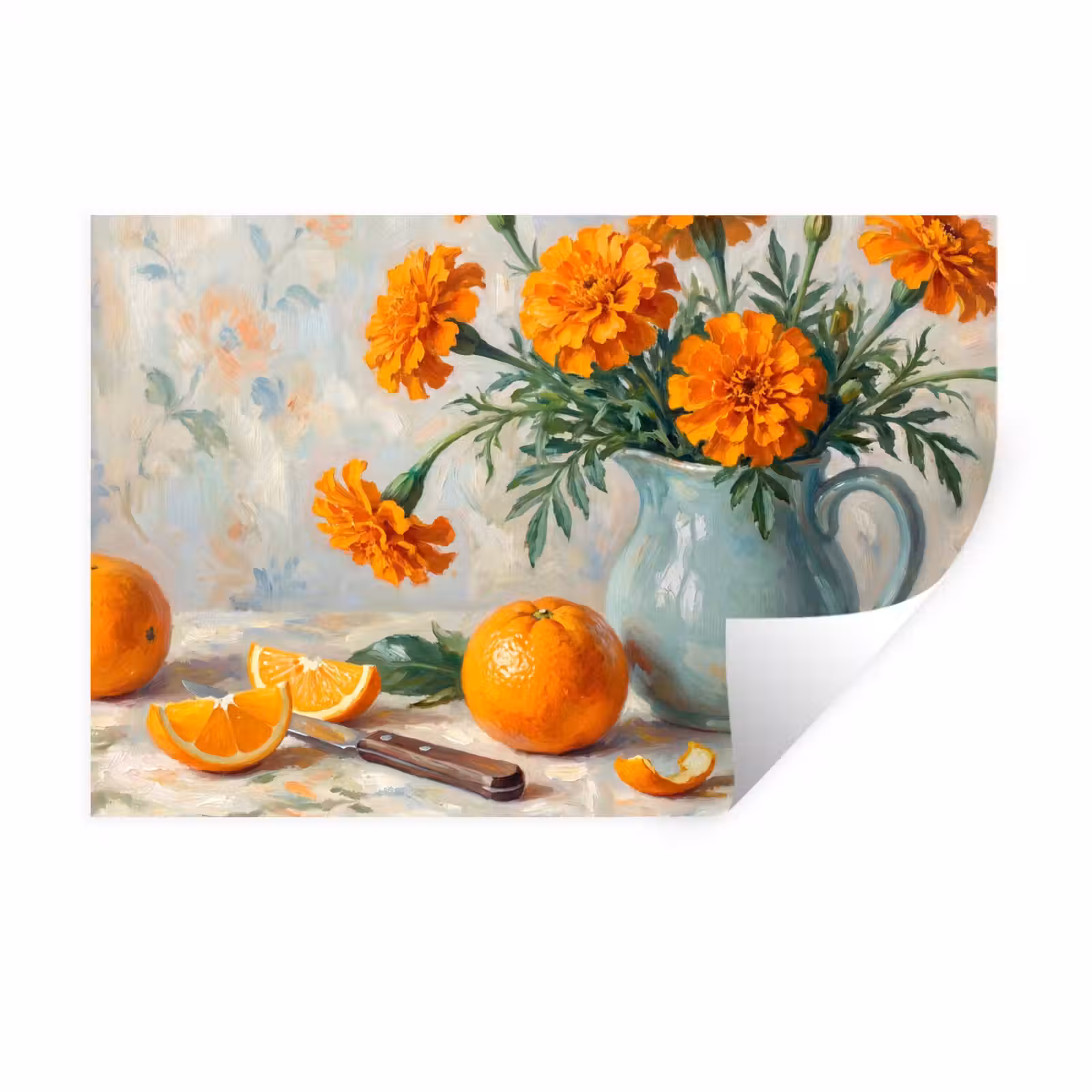 Muursticker - Eten - Oranje - Kunst — 1
