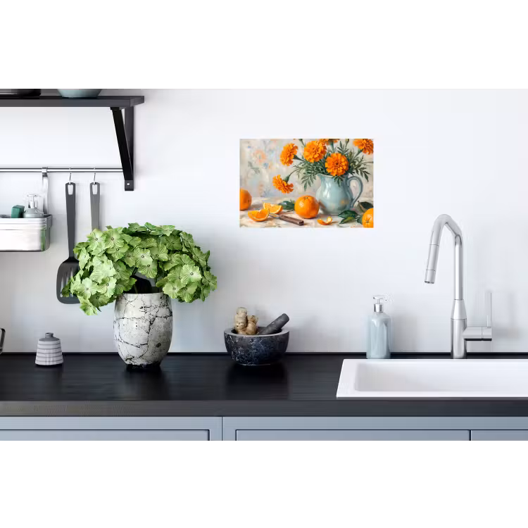 Muursticker - Eten - Oranje - Kunst — 2