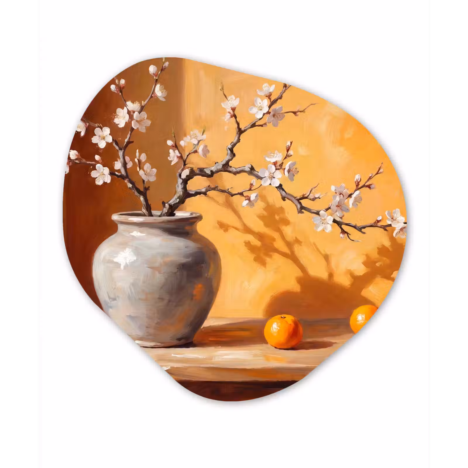 Organisch schilderij - Forex - Witte bloemen - Stilleven — 1
