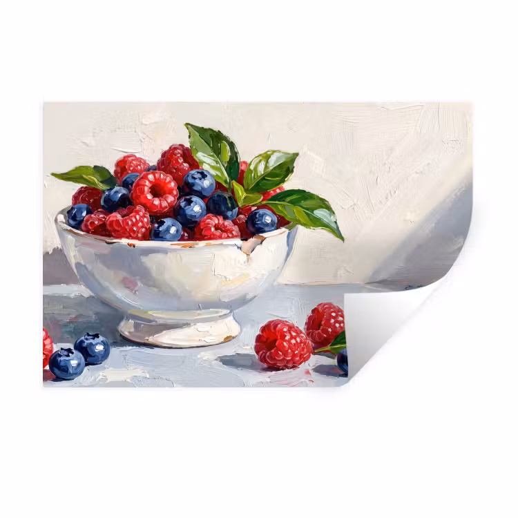 Muursticker - Bessen - Kom - Eten — 1