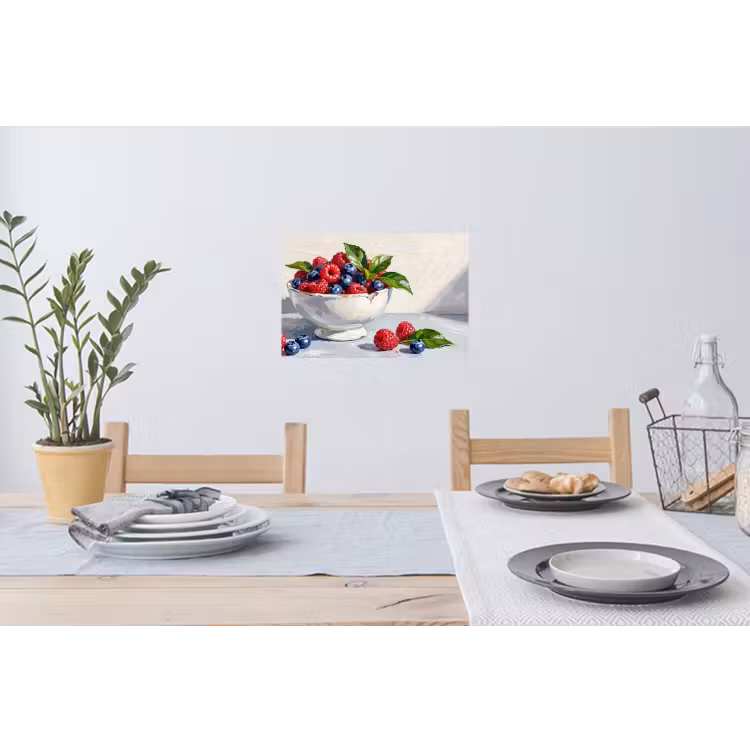 Muursticker - Bessen - Kom - Eten — 3