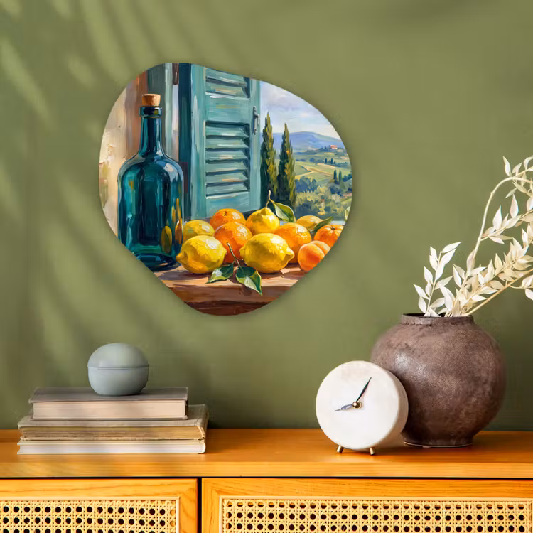 Organisch schilderij - Forex - Fles - Fruit - Stilleven — 2