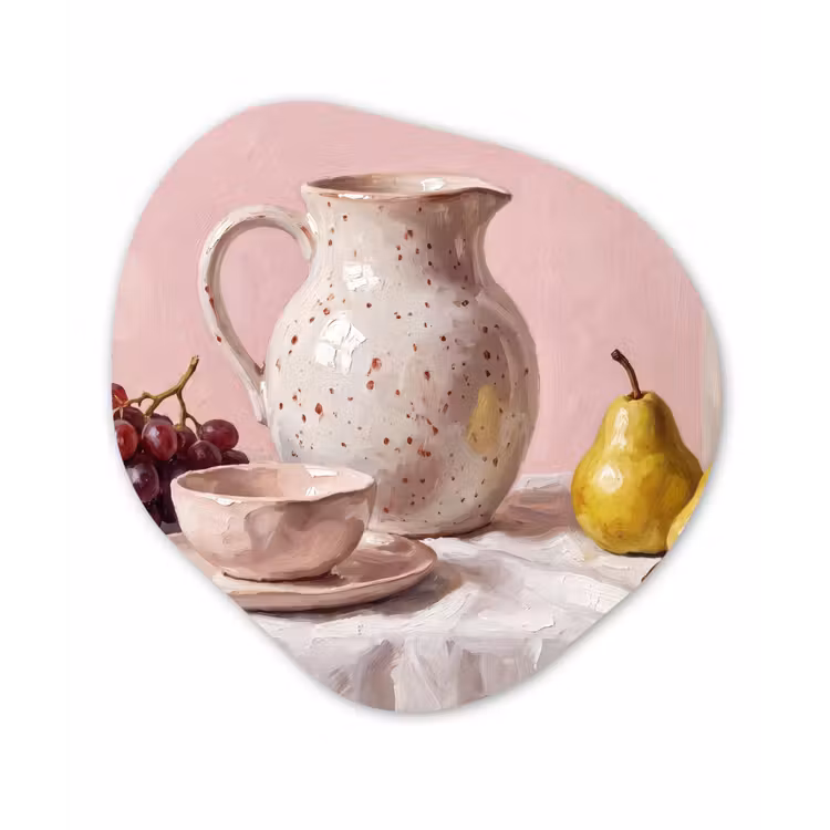 Organisch schilderij - Forex - Stilleven - Fruit - Roze — 1