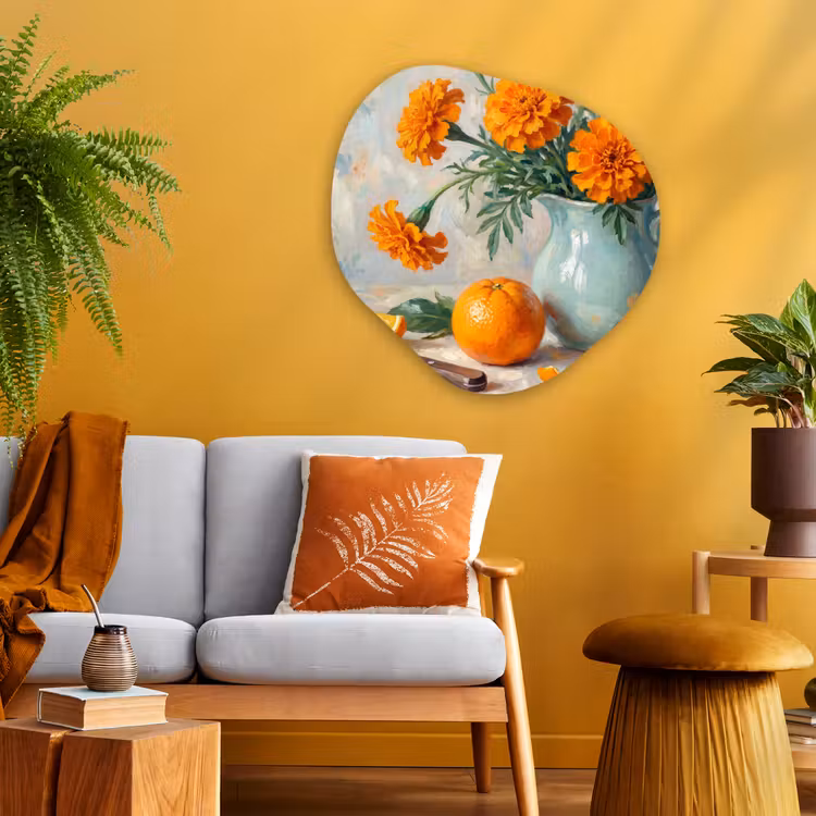 Organische schilderij - Aluminium - Eten - Oranje - Kunst — 3