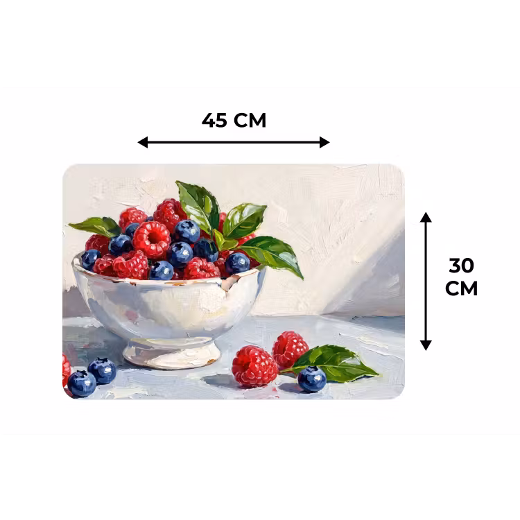 Placemat - 6 stuks - Bessen - Kom - Eten — 3