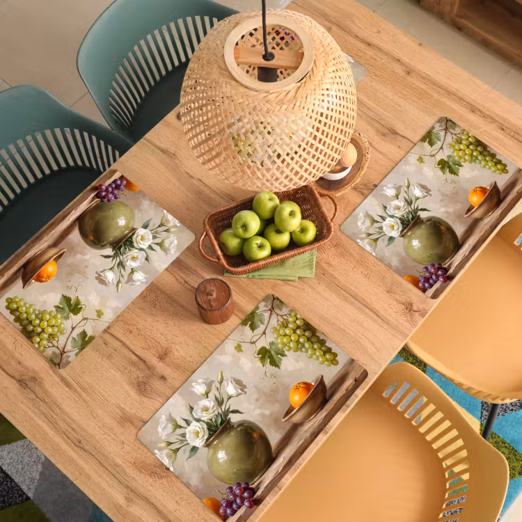 Placemat - 6 stuks - Bloemen - Fruit - Stilleven — 6
