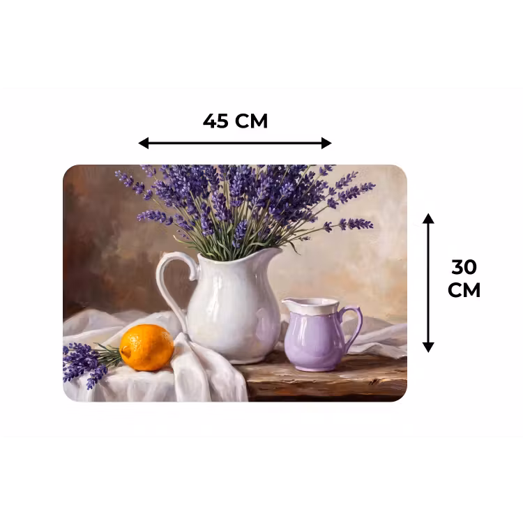 Placemat - 6 stuks - Bloemen - Stilleven - Paars — 3