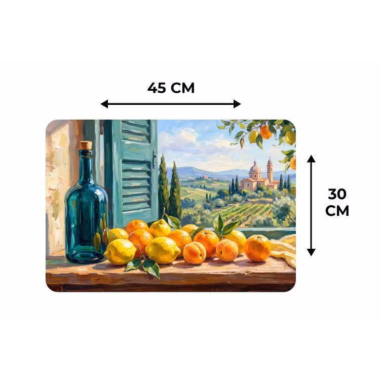 Placemat - 6 stuks - Fles - Fruit - Stilleven — 3