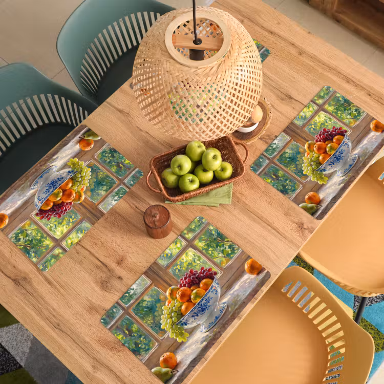 Placemat - 6 stuks - Fruit - Vensterbank - Natuur — 6