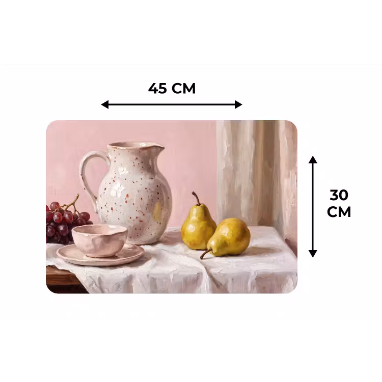 Placemat - 6 stuks - Stilleven - Fruit - Roze — 3