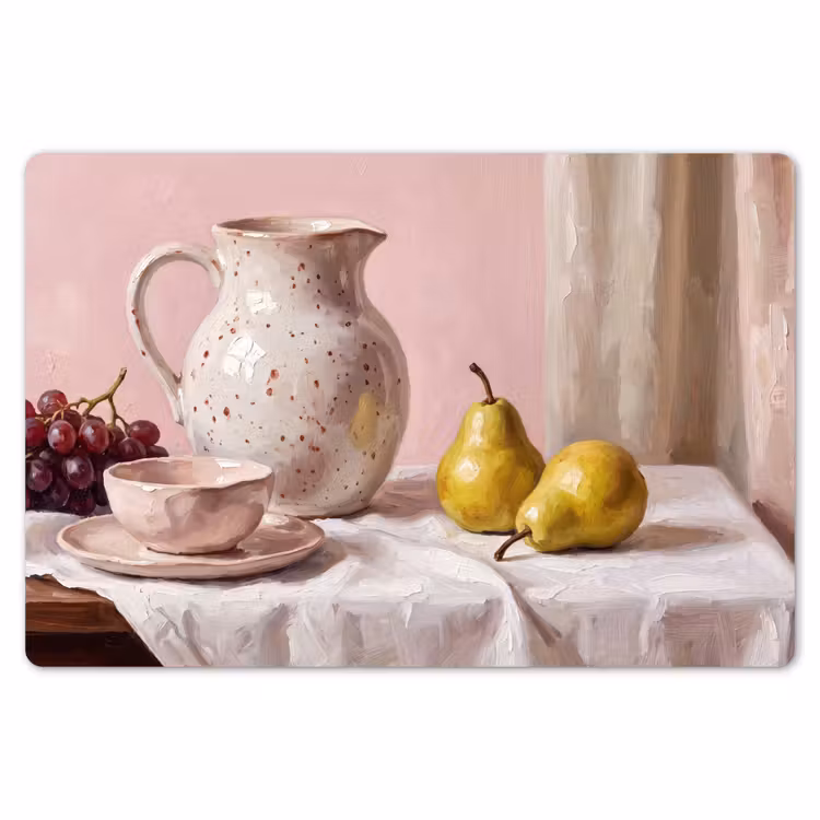 Placemat - 6 stuks - Stilleven - Fruit - Roze — 7