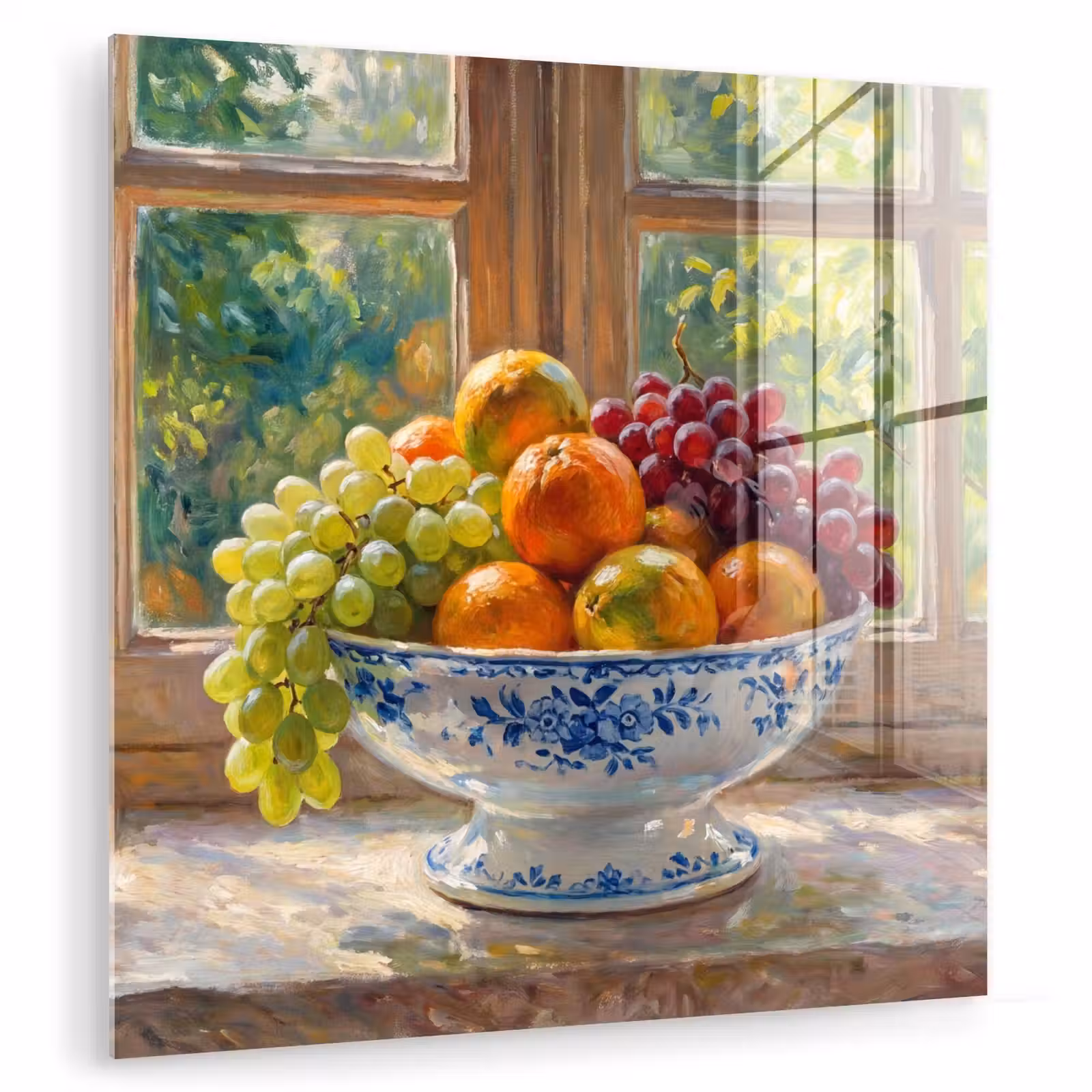 Glas schilderij - Fruit - Vensterbank - Natuur — 1