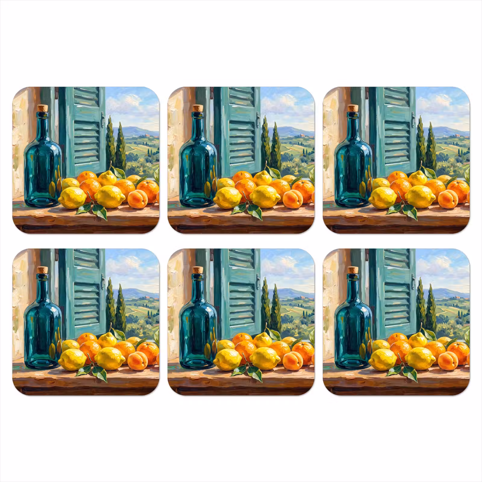 Onderzetter - Fles - Fruit - Stilleven — 1
