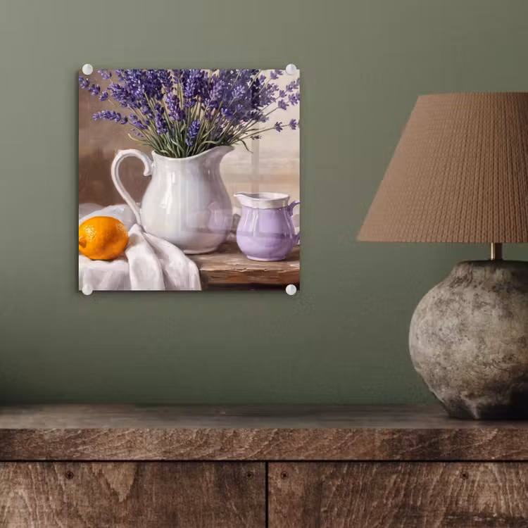 Glas schilderij - Bloemen - Stilleven - Paars — 4
