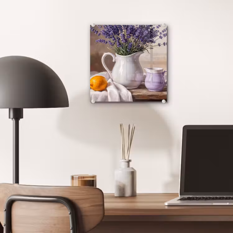 Glas schilderij - Bloemen - Stilleven - Paars — 7