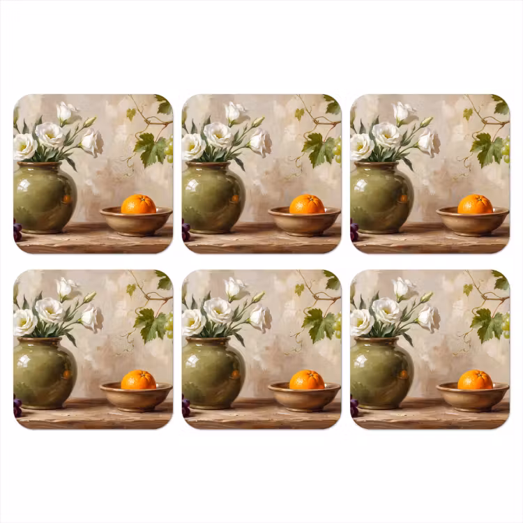 Onderzetter - Bloemen - Fruit - Stilleven — 1