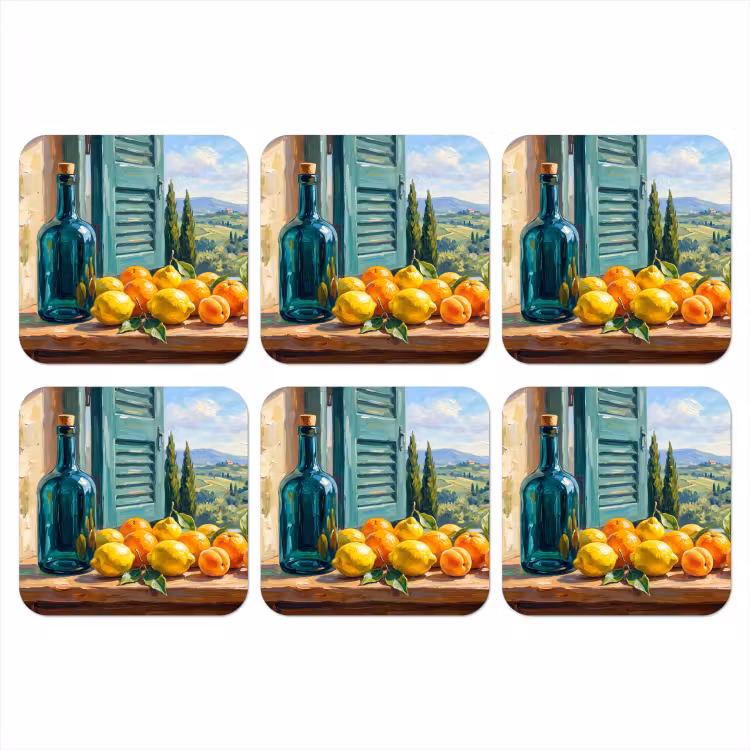 Onderzetter - Fles - Fruit - Stilleven — 1