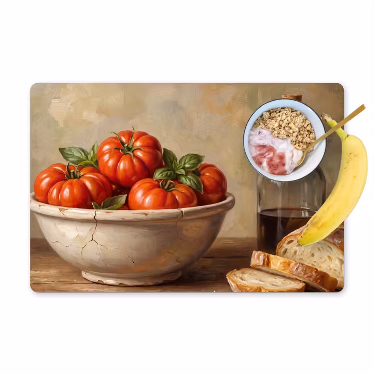 Placemat - 6 stuks - Tomaten - Kom - Eten — 1