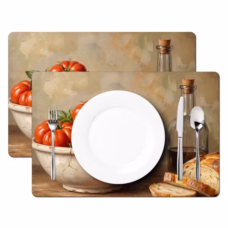 Placemat - 6 stuks - Tomaten - Kom - Eten — 2
