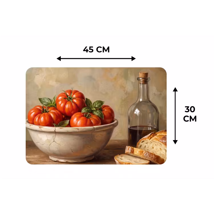 Placemat - 6 stuks - Tomaten - Kom - Eten — 3