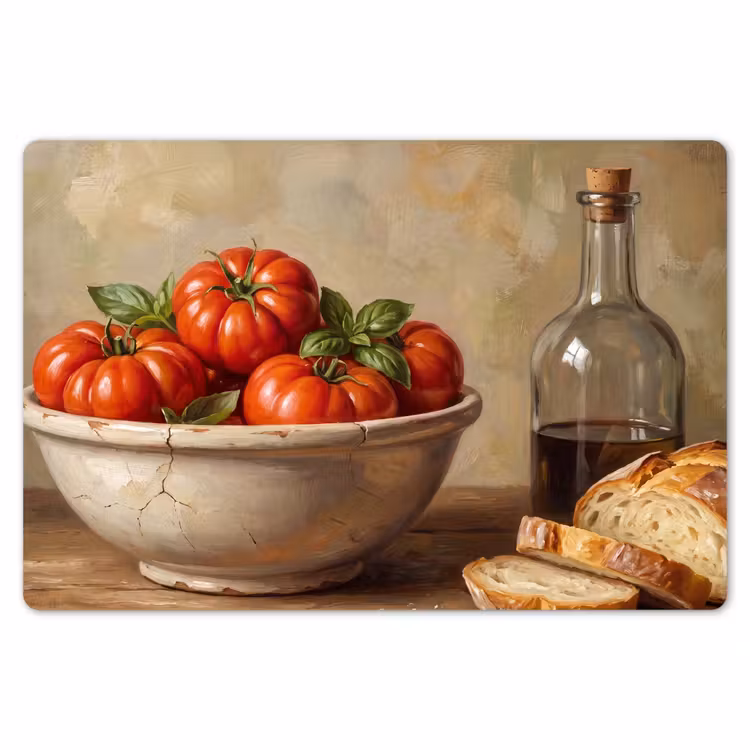 Placemat - 6 stuks - Tomaten - Kom - Eten — 7