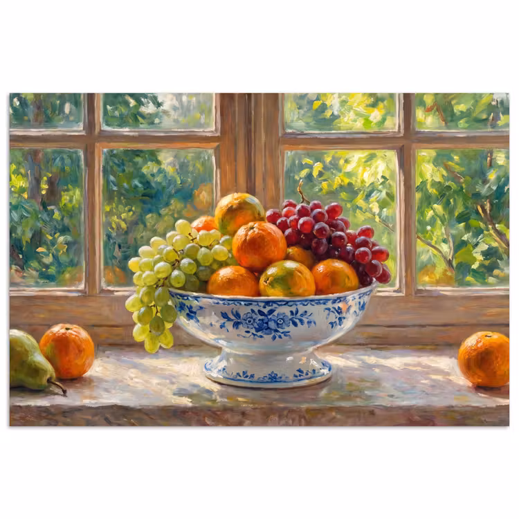 Poster - Fruit - Vensterbank - Natuur — 1