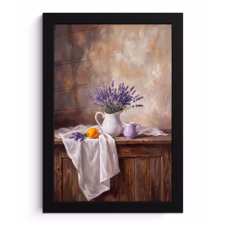 Poster met lijst - Bloemen - Stilleven - Paars — 1