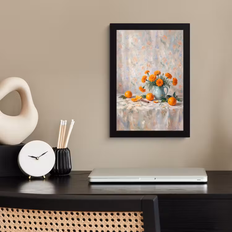 Poster met lijst - Eten - Oranje - Kunst — 2
