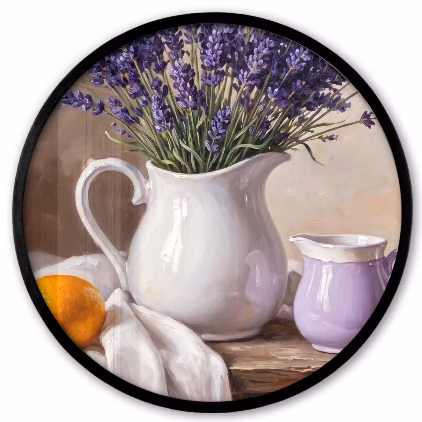 Ronde fotolijst - Bloemen - Stilleven - Paars — 1