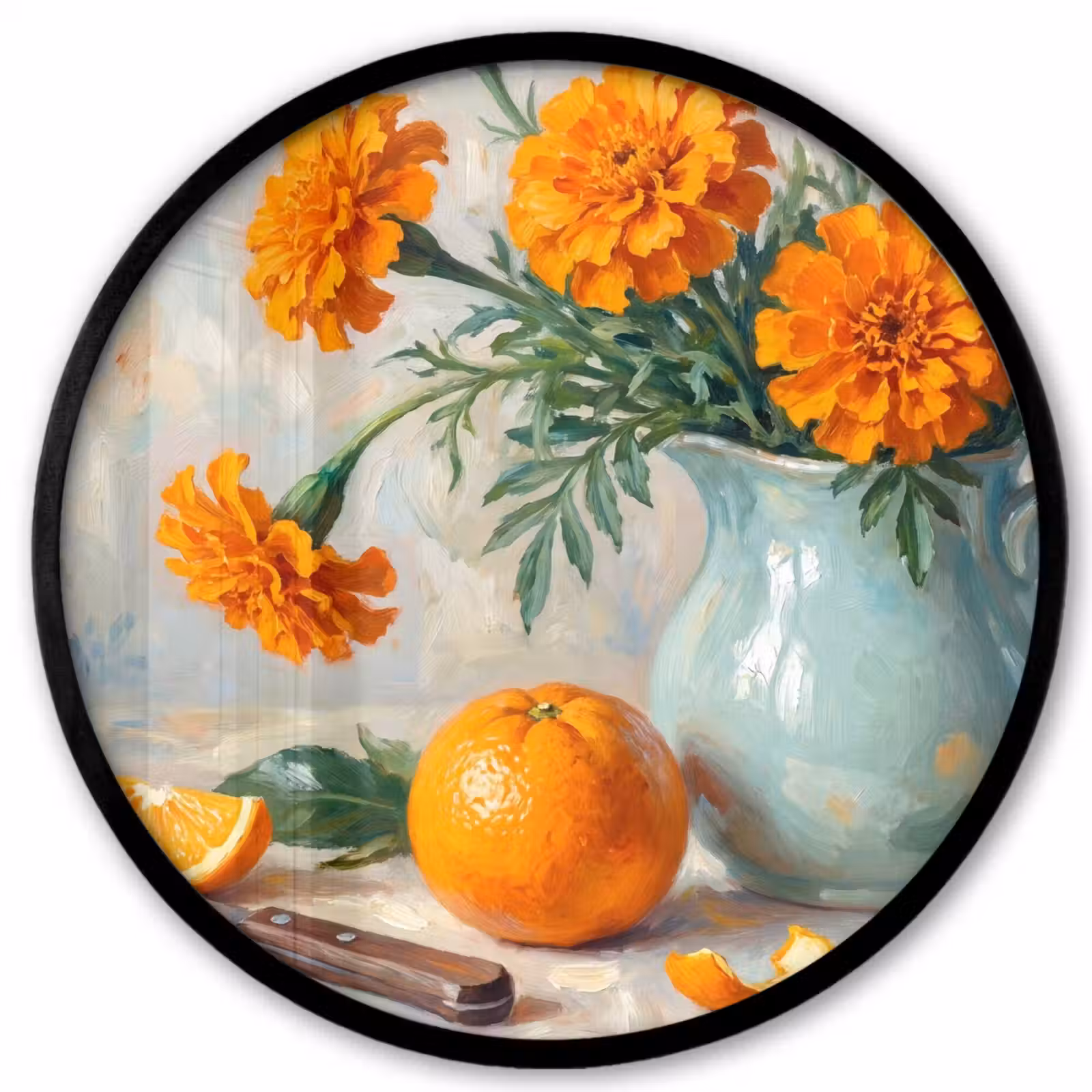 Ronde fotolijst - Eten - Oranje - Kunst — 1