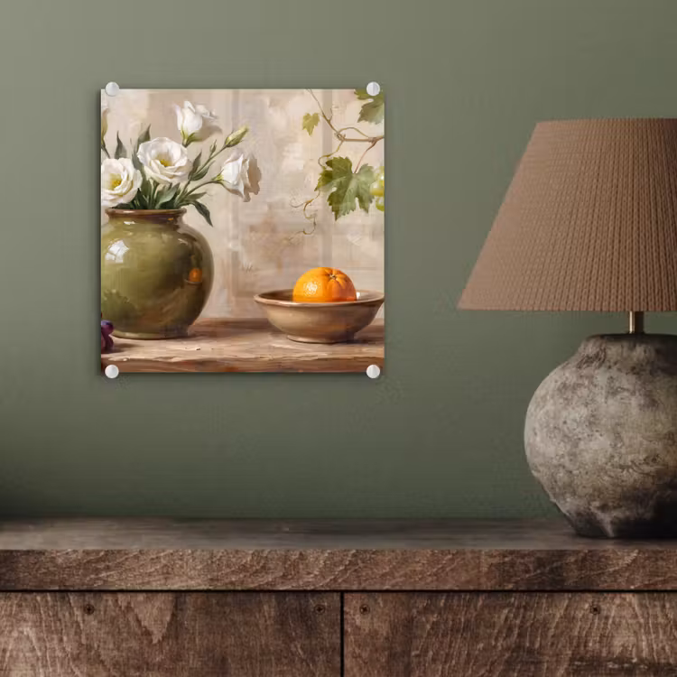 Glas schilderij - Bloemen - Fruit - Stilleven — 4