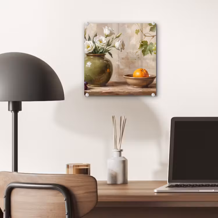 Glas schilderij - Bloemen - Fruit - Stilleven — 7