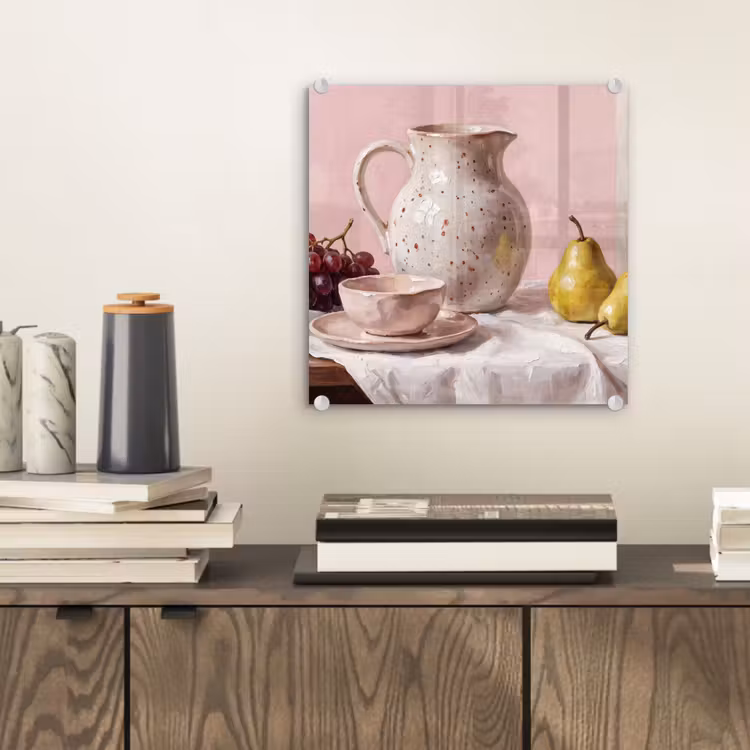 Glas schilderij - Stilleven - Fruit - Roze — 2