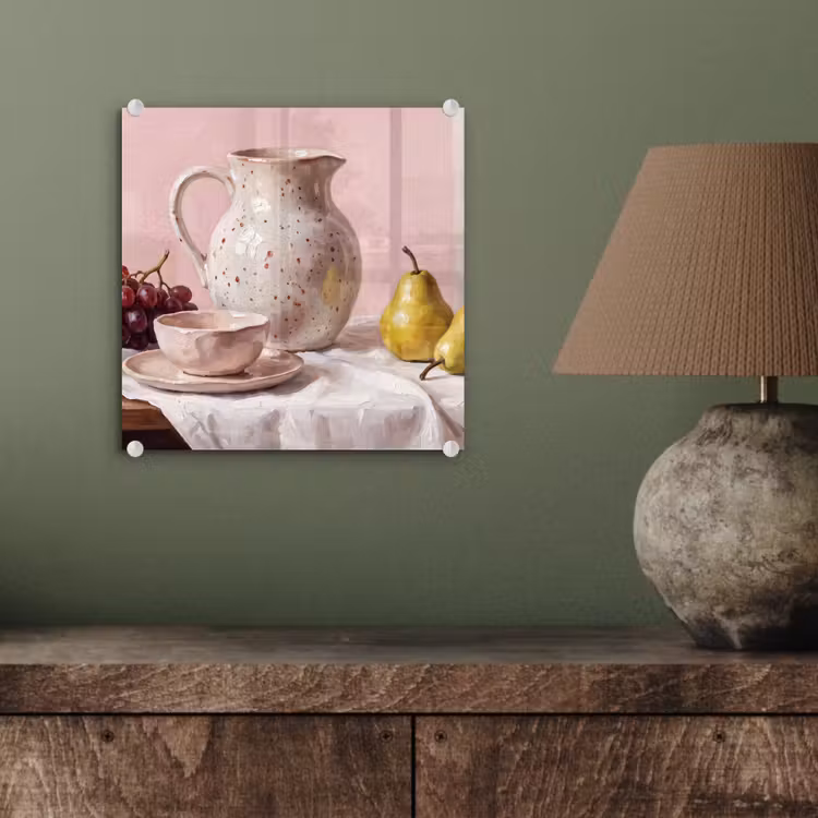 Glas schilderij - Stilleven - Fruit - Roze — 4