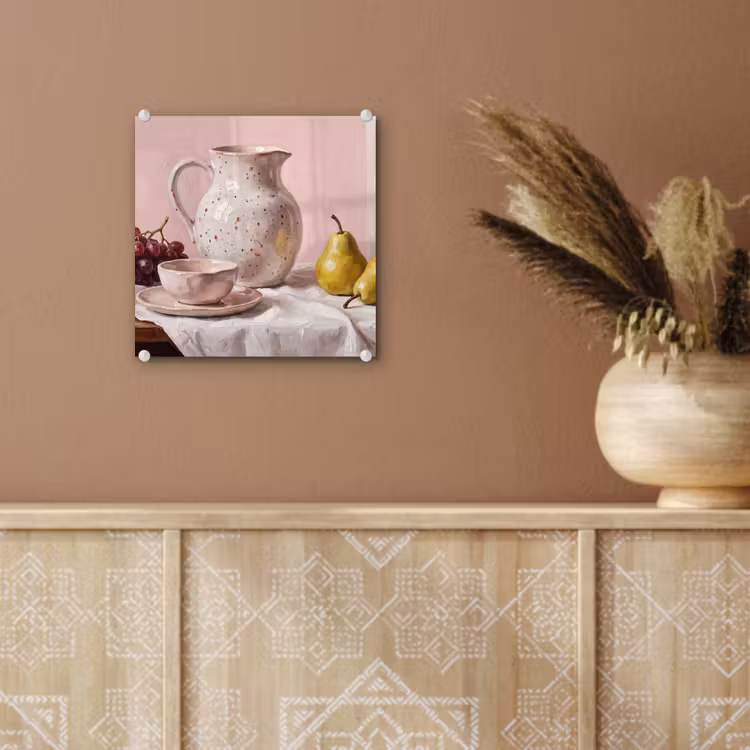 Glas schilderij - Stilleven - Fruit - Roze — 6