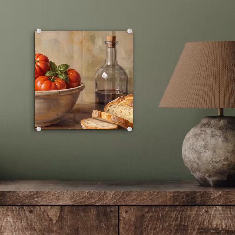 Glas schilderij - Tomaten - Kom - Eten — 4