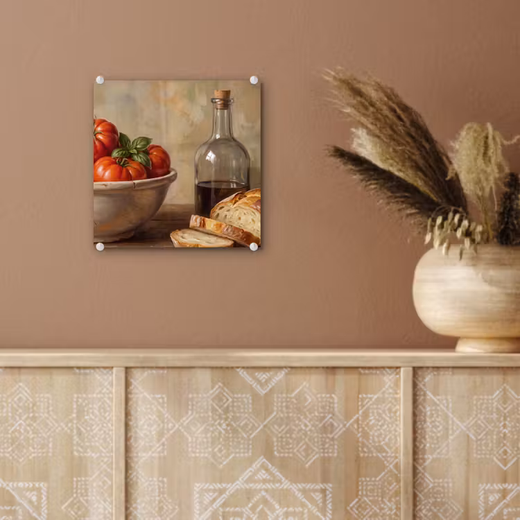 Glas schilderij - Tomaten - Kom - Eten — 6