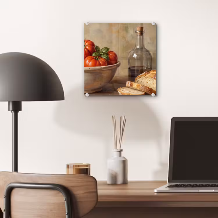Glas schilderij - Tomaten - Kom - Eten — 7