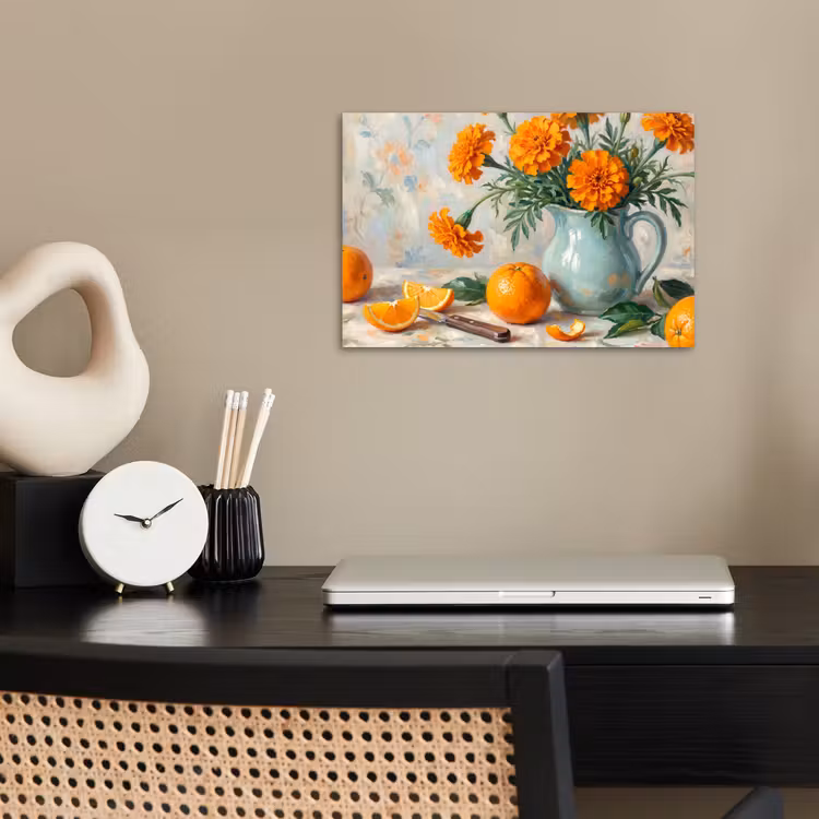 Poster - Eten - Oranje - Kunst — 2