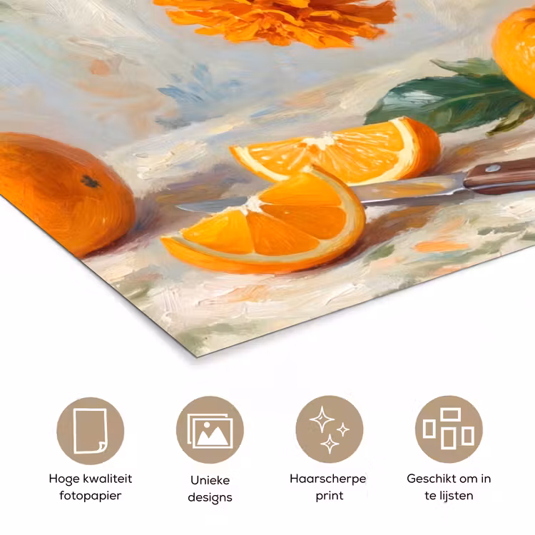 Poster - Eten - Oranje - Kunst — 5
