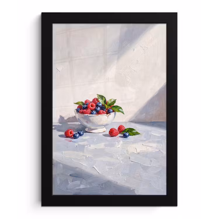 Poster met lijst - Bessen - Kom - Eten — 1