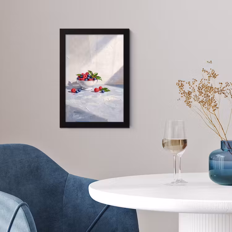 Poster met lijst - Bessen - Kom - Eten — 4