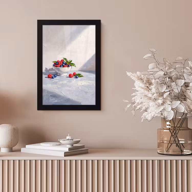 Poster met lijst - Bessen - Kom - Eten — 5