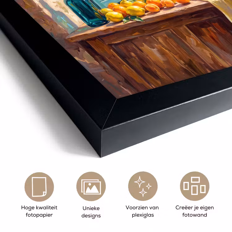 Poster met lijst - Fles - Fruit - Stilleven — 6