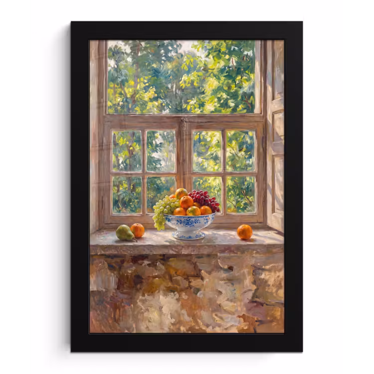 Poster met lijst - Fruit - Vensterbank - Natuur — 1