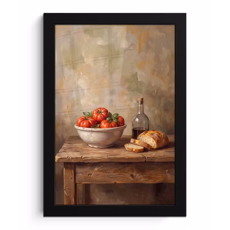 Poster met lijst - Tomaten - Kom - Eten — 1
