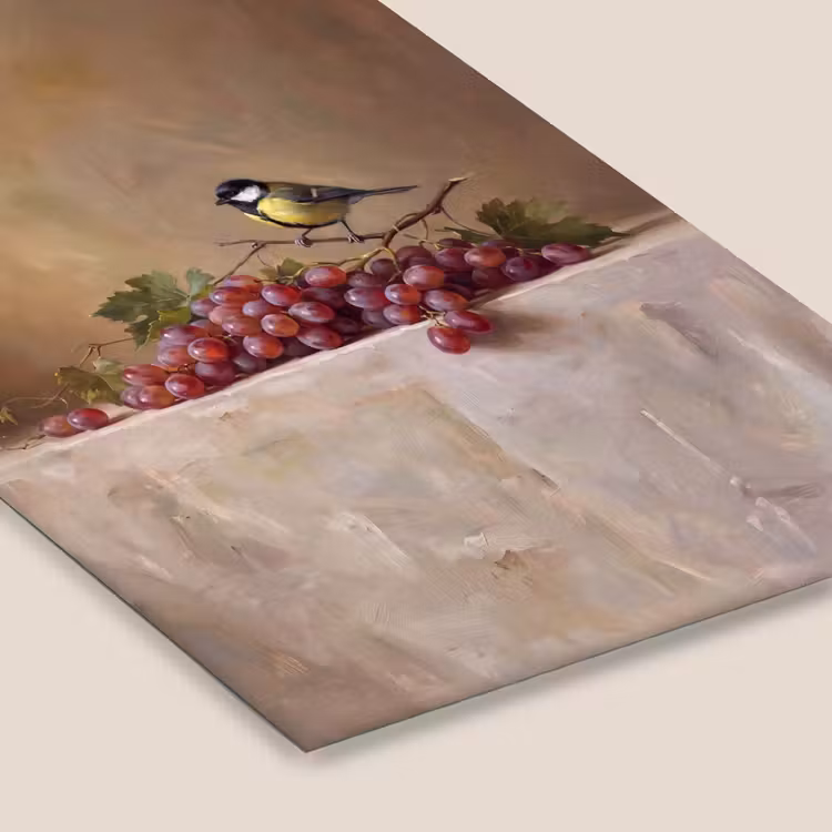 Poster met lijst - Vogel - Druiven - Stilleven — 7