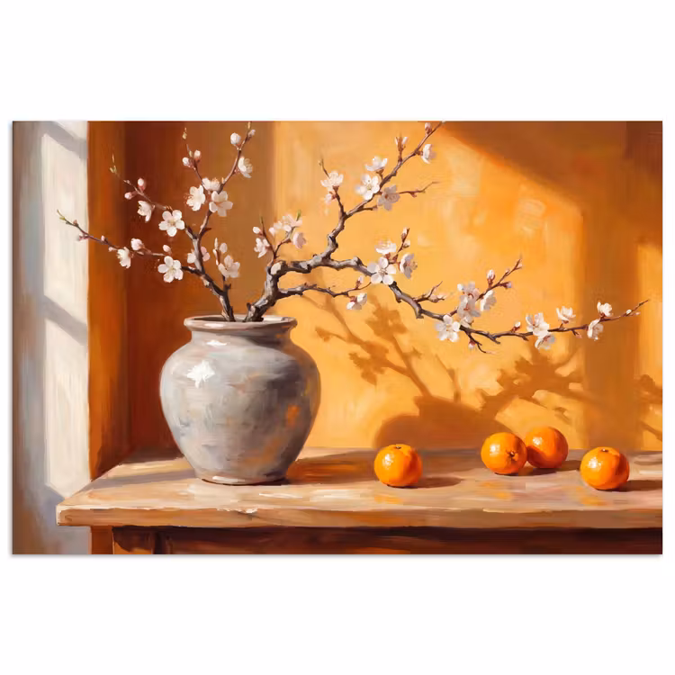 Poster - Witte bloemen - Stilleven — 1