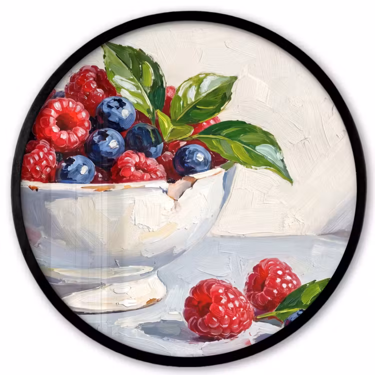 Ronde fotolijst - Bessen - Kom - Eten — 1