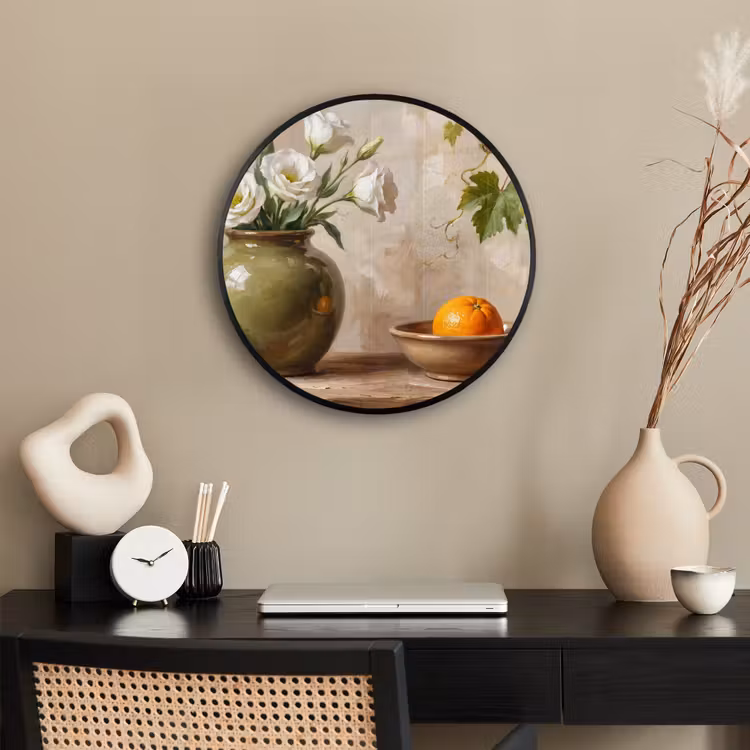 Ronde fotolijst - Bloemen - Fruit - Stilleven — 3